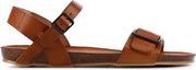 Red Rag Vrouwen Leren  Sandalen / Damesschoenen 79236 - Cognac - Maat 37