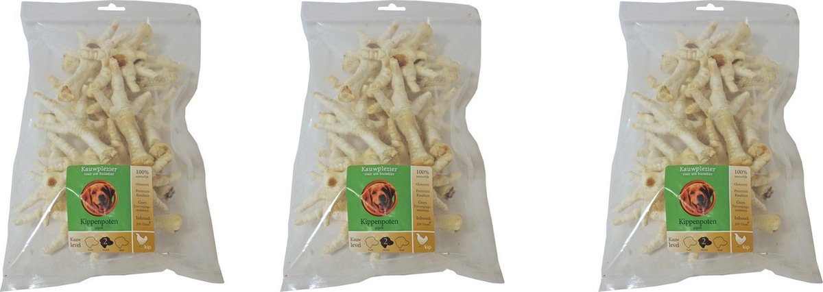 Kippenpoten gepoft 250 gr - per 3 zakken van 250gr