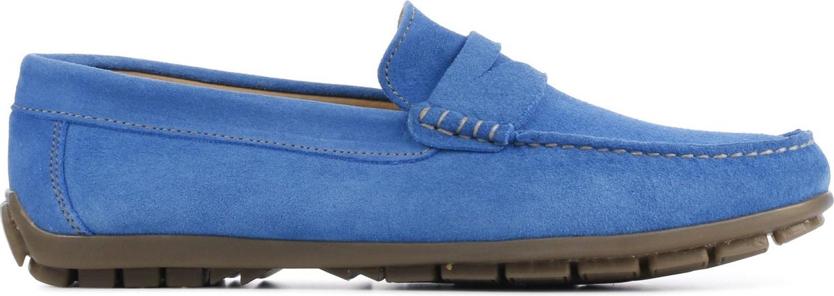 Giuseppe Maurizio Mannen Suède Loafers / Herenschoenen / Instapper - G3017 - Blauw - Maat 44