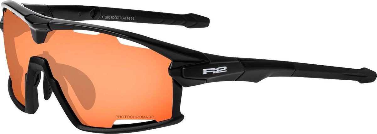R2 Rocket Fietsbril - Sport Zonnebril Zwart