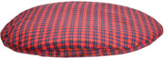 Cushion oval luna red-checked 68 x 56 x 8 cm