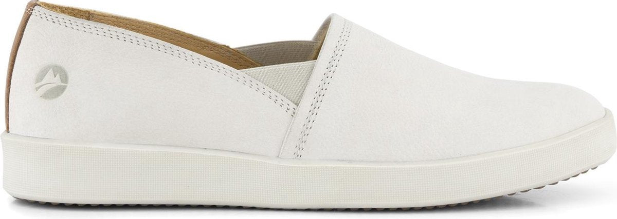 Travelin' Tours Dames - Leren instappers - Slip-On - Espadrilles - Wit Leer - Maat 39