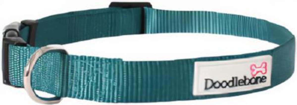 Doodlebone Hondenhalsband Bold 30 - 40 Cm Nylon Donkergroen