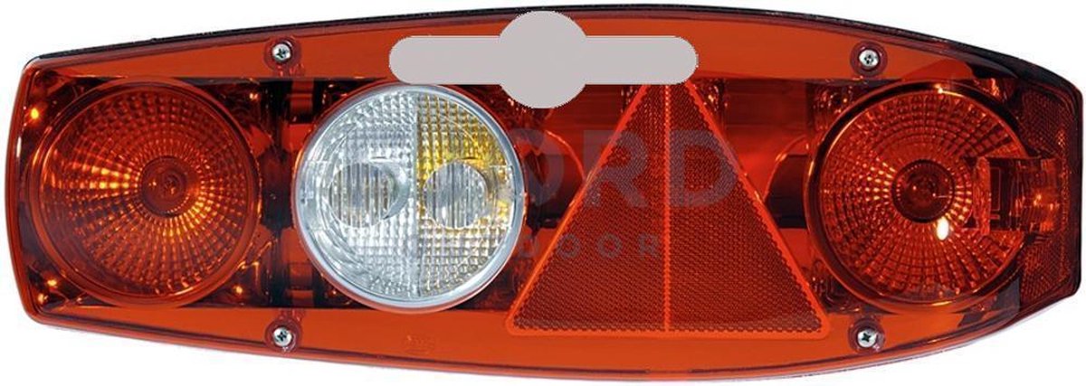 Hella Achterlicht Caraluna II Plus Rem/ Knipper/ Mist/ Achteruitrij/ Zijmarkering/ Driehoek Reflector Rechts