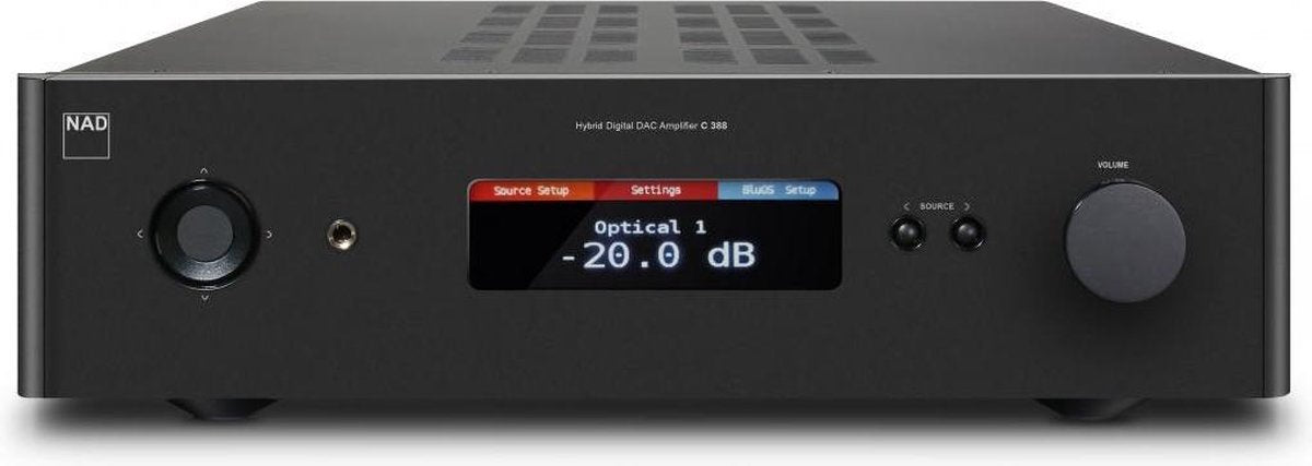 NAD C 388 Hybrid Digitale versterker met Bluetooth - 2x 150W - Zwart