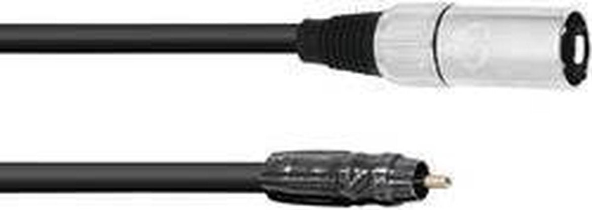 XLR Adapterkabel [1x Cinch-stekker - 1x XLR-stekker 3-polig] 2.00 m Zwart Omnitronic