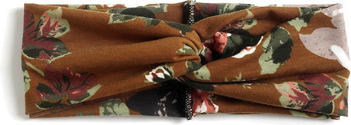 Haarband Classic Flower / Bloemen Bruin | Katoen | Bandana | Fashion Favorite