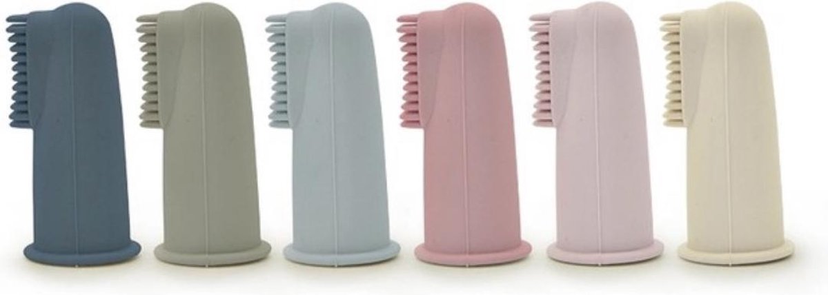SIIDDS - zachte vingertandenborstel - baby - BPA-vrij - siliconen - tandjes - tanden poetsen - vinger tandenborstel - licht groen