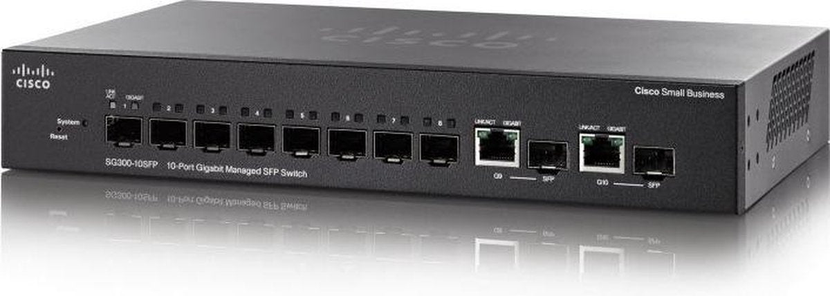 Cisco Small Business SG350-10SFP Managed L2/L3 1U Zwart