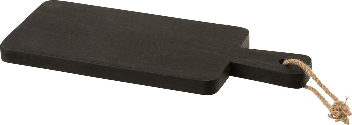J-Line Snijplank Lora Rubber Hout Zwart Medium