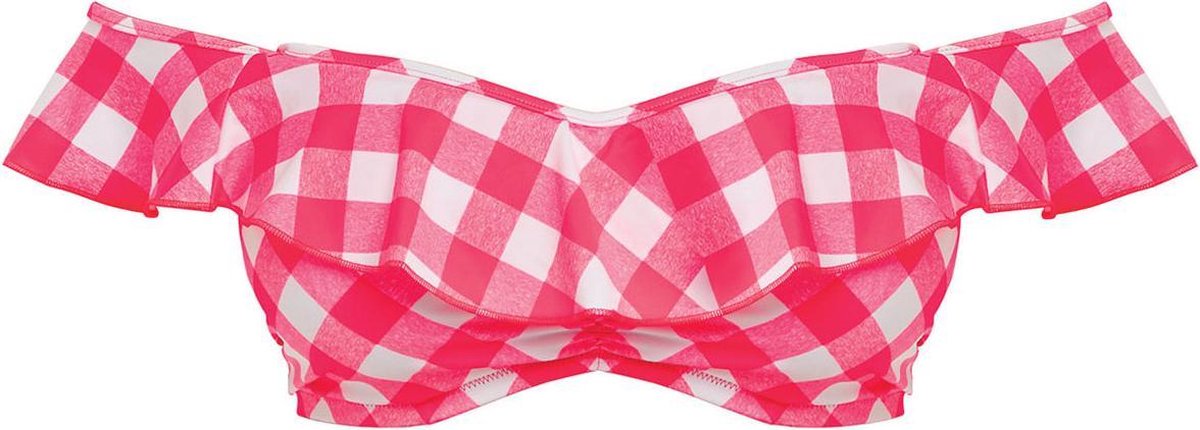 Freya Totally Check Bardot Bikini top 80H
