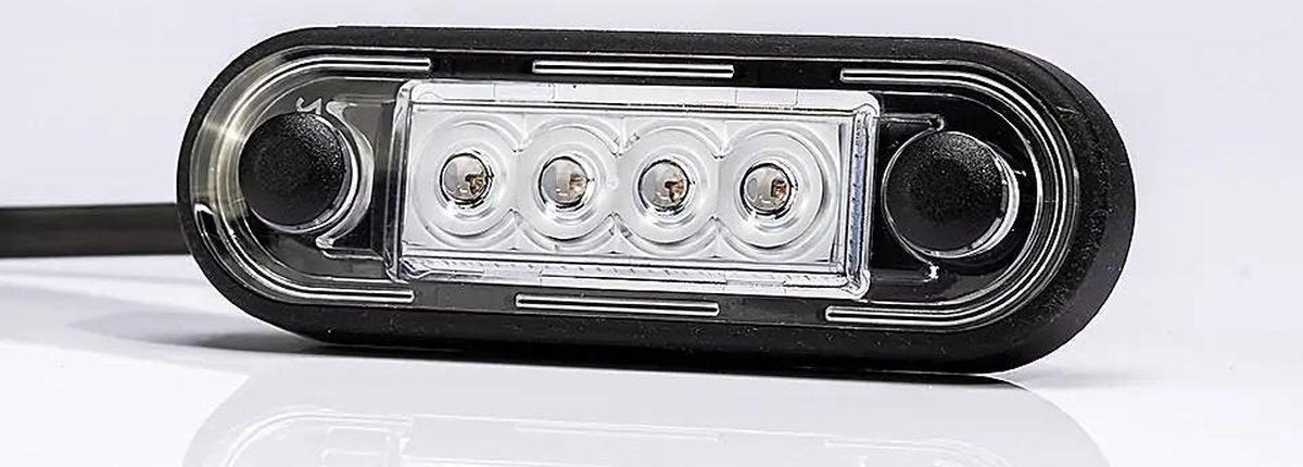 LED markeerverlichting Amber 12-24v 50cm. kabel