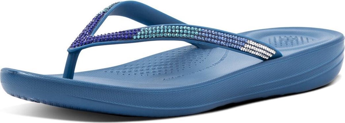 FitFlop  Vrouwen Slippers -  Iqushion ombre - Blauw - Maat 40