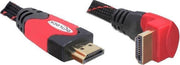 Delock - 1.4 High Speed HDMI kabel - eenzijdig haaks - 3 m - Zwart/Rood
