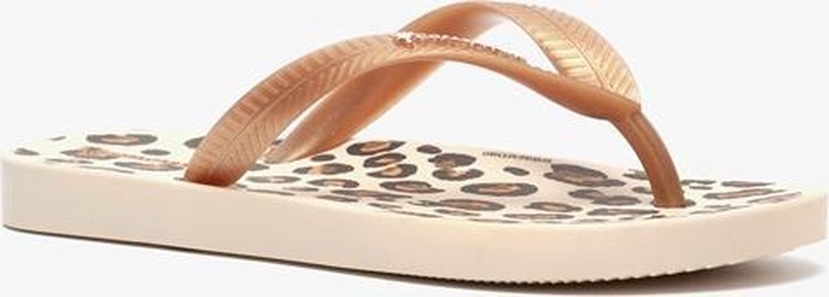 Copacabana vegan kinder teenslippers luipaardprint - Goud - Maat 30