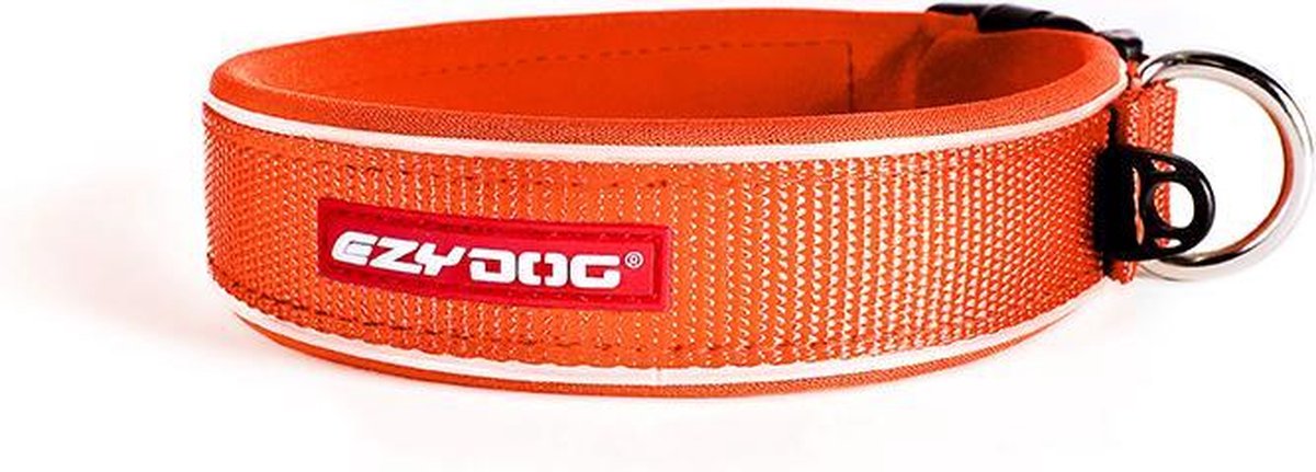 Ezydog Hondenhalsband Neo Classic  - Oranje - M -  35mm x 39/44cm