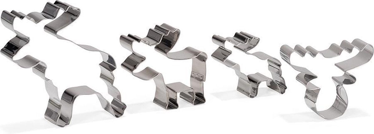 Patisse Uitsteekvormen Eland Rvs Zilver 4-delig