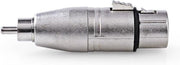 XLR-Adapter | RCA male - XLR 3-pins female | 10 stuks | Metaal