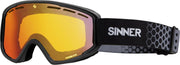 Sinner Batawa OTG Unisex Skibril - Zwart (Oranje lens)