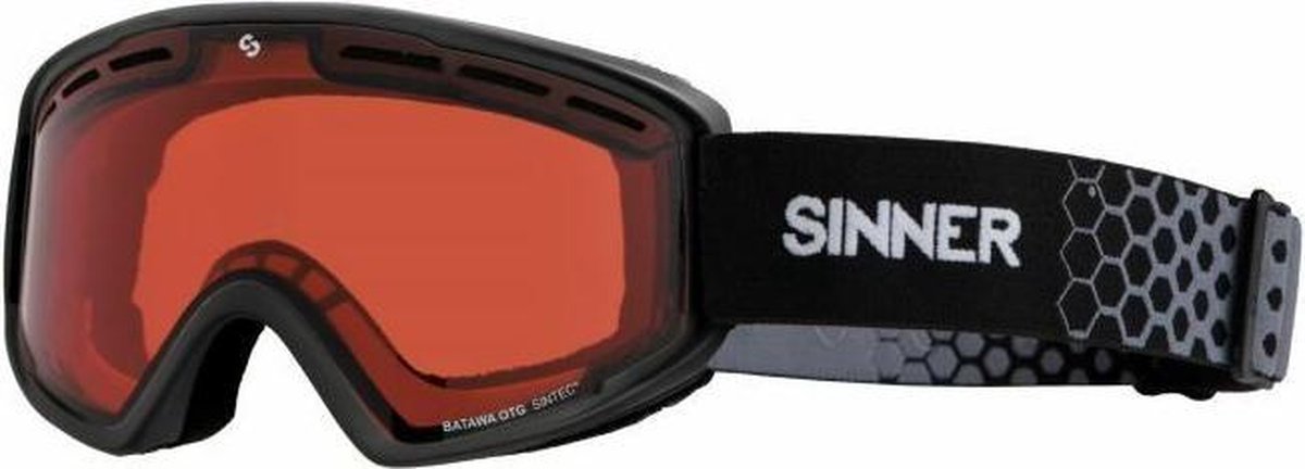 Sinner Batawa OTG skibril - Mt black-or sintec+ vent - Wintersport - Wintersport accessoires - Skibrillen