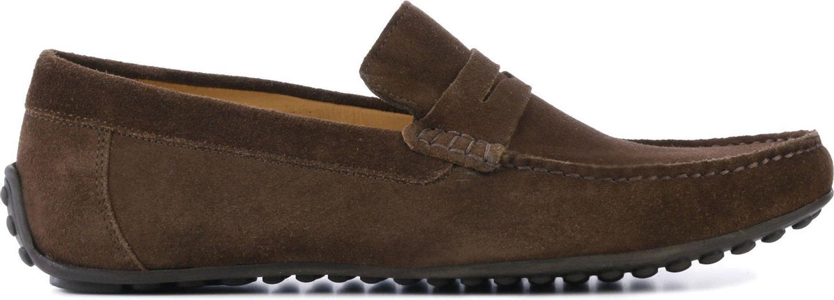 Giuseppe Maurizio Mannen Suède Loafers / Herenschoenen / Instapper - S20204 - Bruin - Maat 42