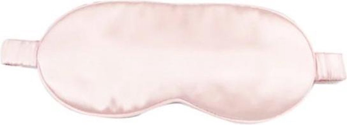 Zijden Slaapmasker Super Soft – Reismasker – Vliegtuig Masker inc Draagtasje – Roze