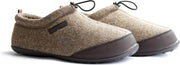 Travelin' Back-Home Heren Sloffen - Wollen Pantoffels - Rubberen zool - Beige/Zand - Maat 44