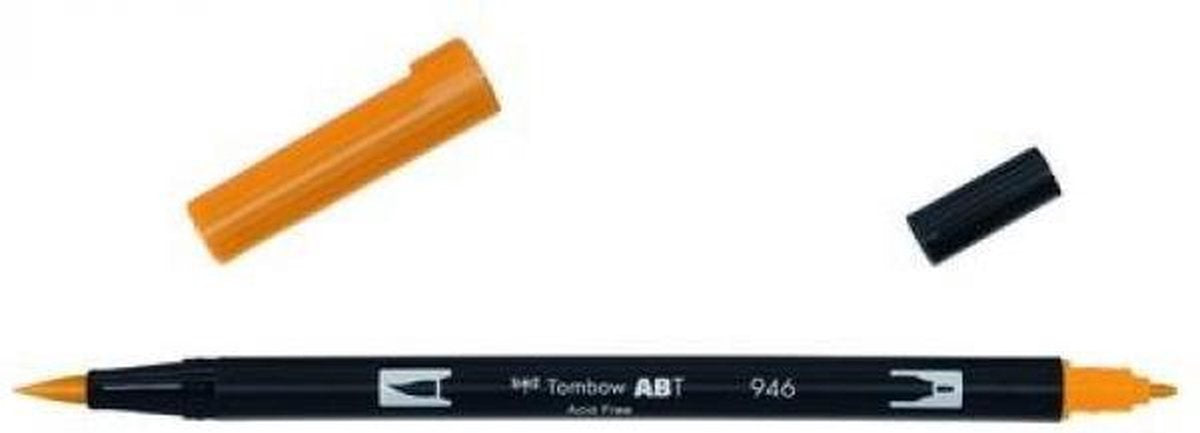 Tombow ABT dual brush pen gold ochre ABT-946