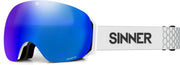 SINNER Avon Skibril - Wit - Blauwe SINTRAST lens + Extra Oranje SINTRAST Lens