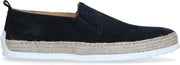 Manfield - Heren - Donkerblauwe suède loafers - Maat 41