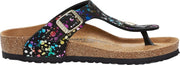 Birkenstock - Meisjes Sandalen Gizeh Kids BS Confetti Black (narrow) - Zwart - Maat 32