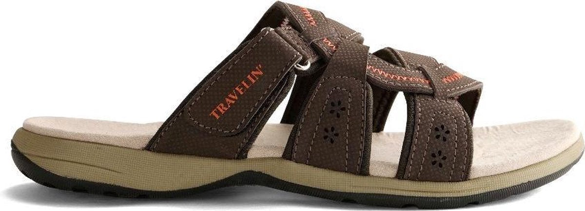Travelin Asker Lady - Leren Outdoor Slippers - Wandelsandalen - Bruin - Maat 39