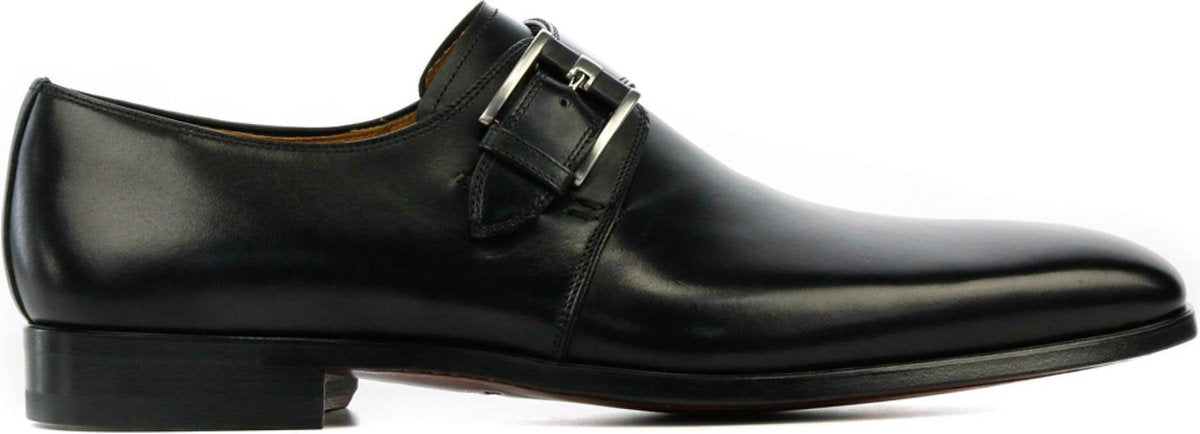 Magnanni Mannen Leren Gespschoenen / Herenschoenen / Instapper 16608 - Zwart - Maat  42.5