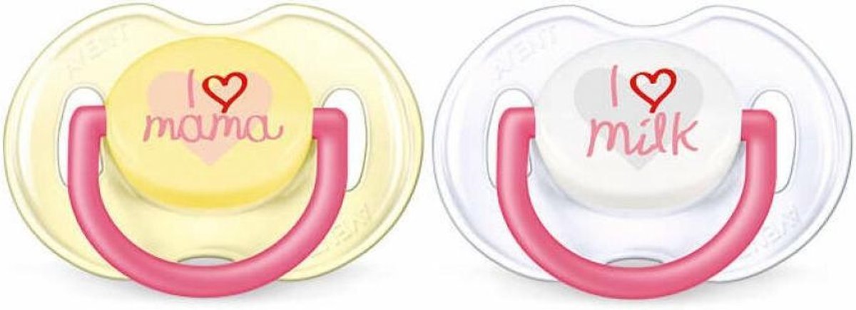 Philips Avent Fopspeen - 0-6 maand Fashion Tekst  SCF172/50 2 stuks
