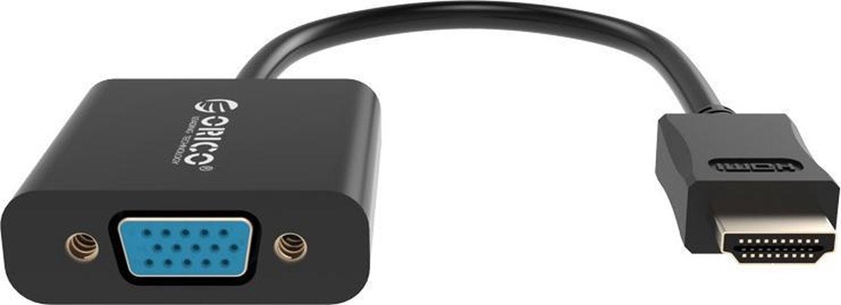 Orico - HDMI A naar VGA Adapter - Full HD - Gold-Plated - 17 cm - Zwart