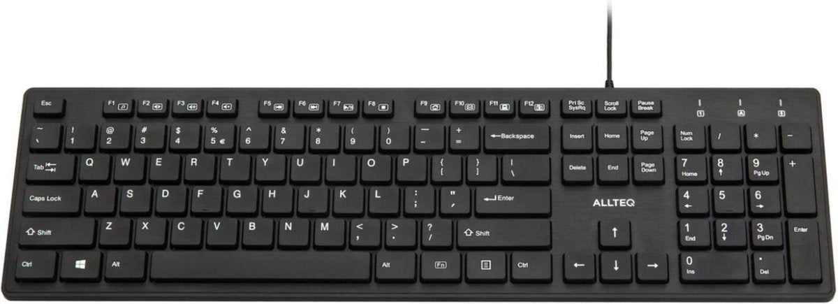 Allteq - Bedraad toetsenbord - Zwart