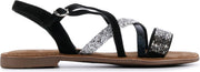 Lina Locchi Vrouwen Suède  Sandalen / Damesschoenen Sienna - Zwart - Maat 37