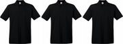 3-Pack Maat 2XL - Zwarte poloshirts premium van katoen voor heren - katoen - 180 grams - polo t-shirts