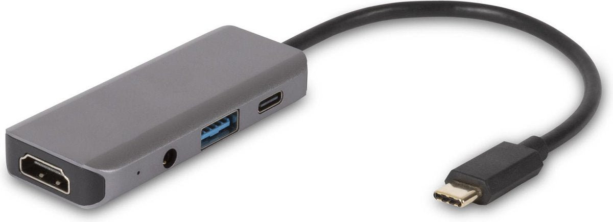 SBVR EV05 | 4 in 1 USB C Adapter | HDMI 4K@30Hz | USB-C Power Delivery (60 Watt)