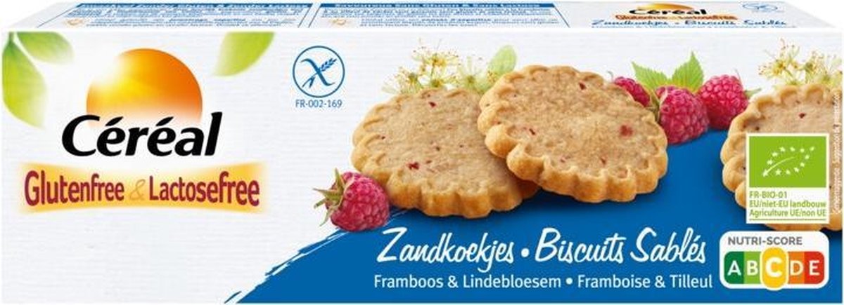 Cereal Zandkoek Framboos Lindbloesem 120 gr