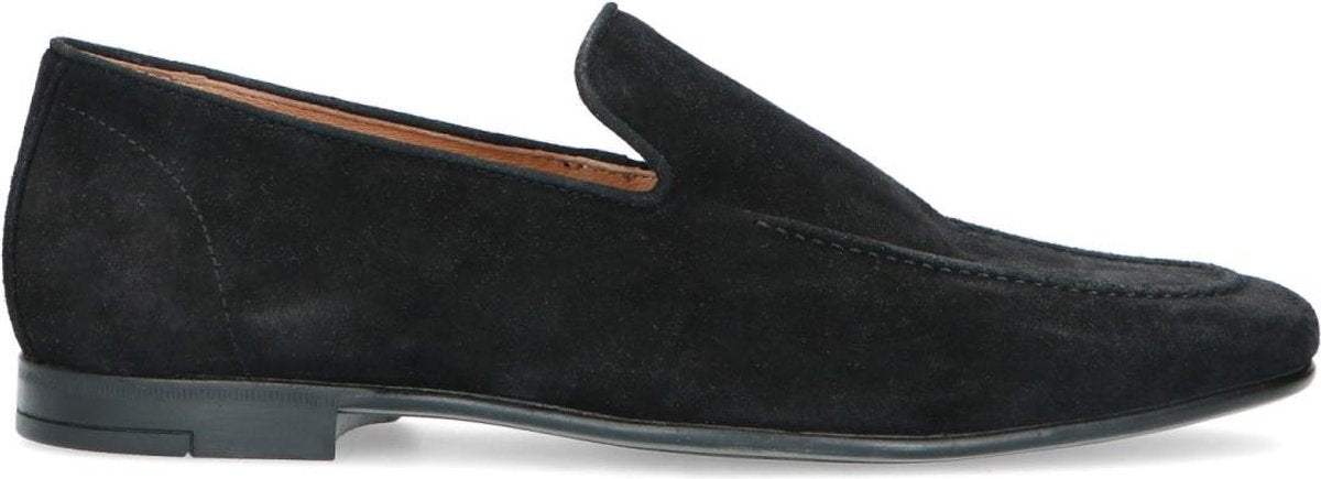 Manfield - Heren - Zwarte suède loafers - Maat 42