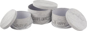 J-Line Set Van 3 Dozen Marmer Laag Enjoy Wit/Zilver