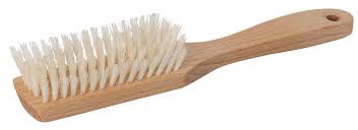 Haarborstel met zachte haren en handgreep 21 cm