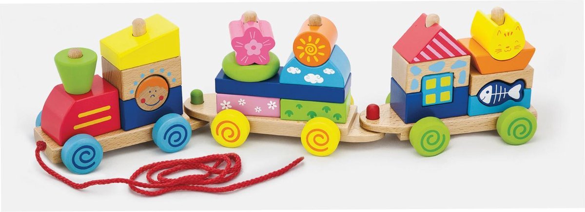 Viga Toys - Bouwtrein - 3-delig
