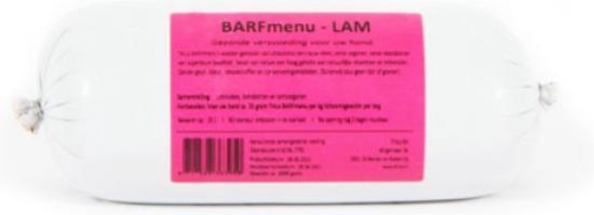 Barfmenu Lam - 500 GR (10 stuks)