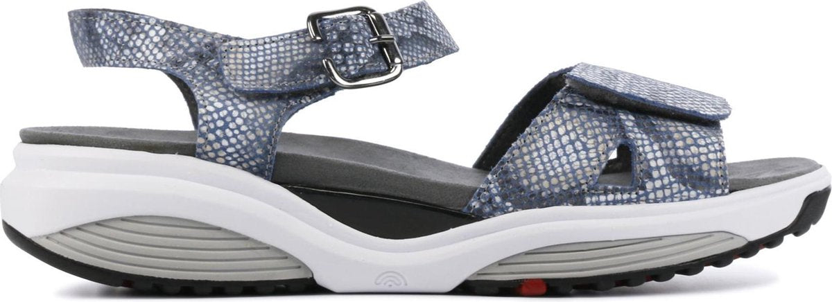 Xsensible Vrouwen Leren Slangenprint Sandalen / Damesschoenen 30304.5/syros - Jeans - Maat 41