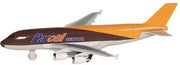Speelgoed vracht vliegtuig bruin/geel 19 cm