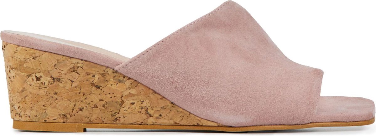 Mace Vrouwen Suède  Slippers / Damesschoenen M1079 - Roze - Maat 39