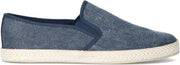 Sacha - Heren - Blauwe canvas loafers met gewoven touwzool - Maat 44