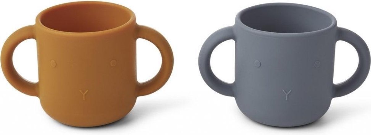 Gene Silicone Cup - 2 Pack Rabbit Blue Wave | Liewood